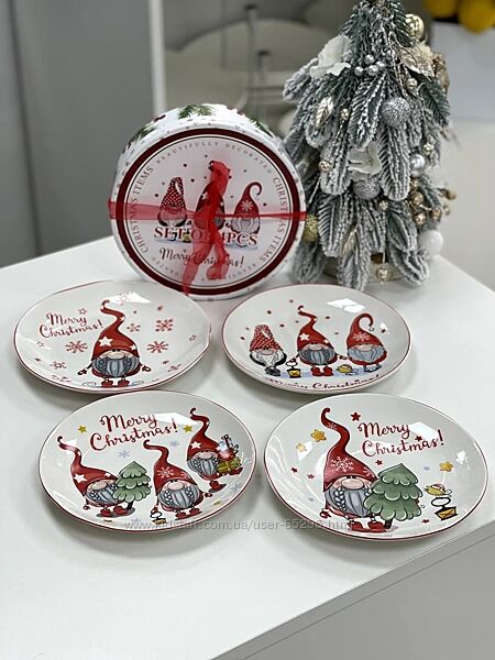 Новорічний набір тарілок 