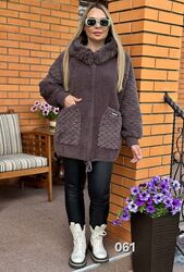 Кардиган з альпаки з хутром, 061