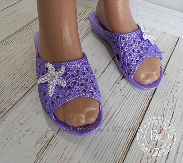 Яскраві літні шльопанці / фіолетові