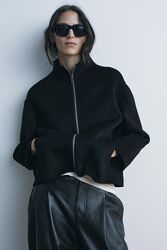 Трендове шерстяне півпальто zara