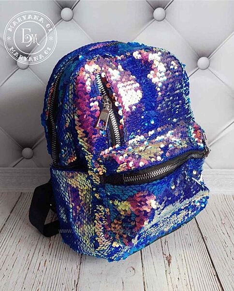 Яскравий рюкзак з паєтками-хамелеонами
