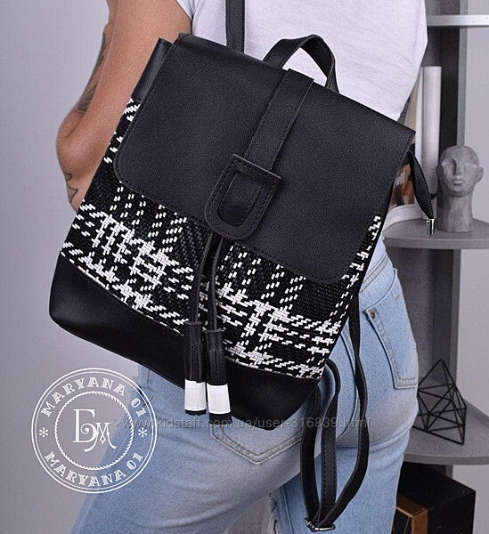 Трендовий жіночий рюкзак / чорний