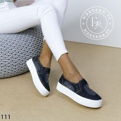 Зручні джинсові сліпони