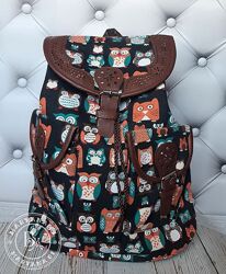 Стильний рюкзак з совами