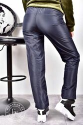 Зимові штани на флісі великих розмірів / темно-сині