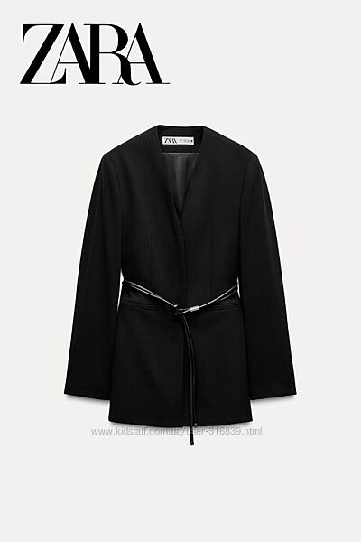 Трендовий піджак з поясом zara