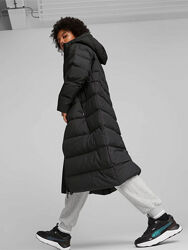 Пальто пуховое женское Puma оригинал S новое Long Hooded Down Coat куртка 