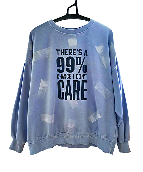 Яскравий світшот, джемпер - оверсайз з принтом в стилі гранж