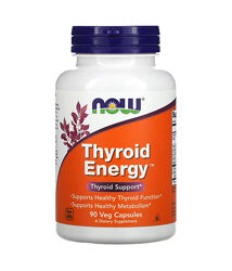 Now Foods, Thyroid Energy. Поддержка щитовидной железы, 90 капсул