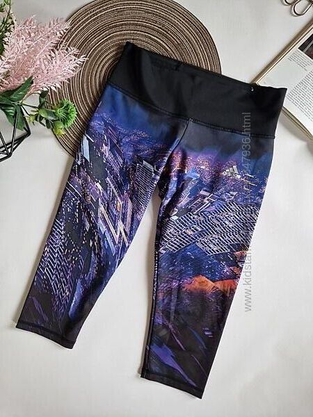 Adidas techfit крутые спортивные капри р. с 34-36