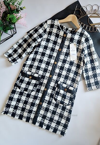 Zara Демі сукня твід р С , М . Сток 