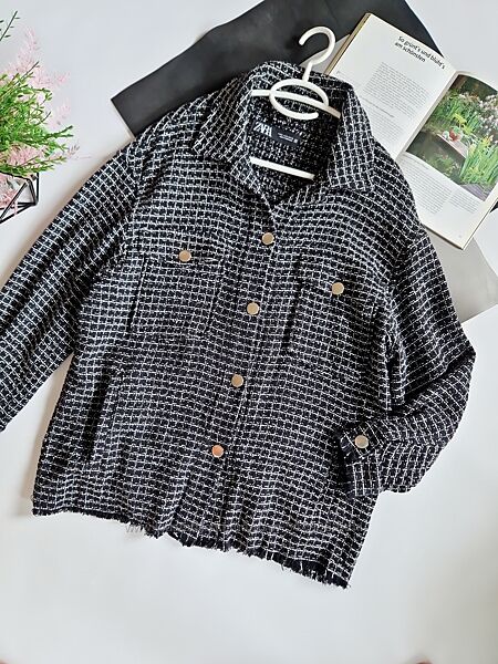 Zara щільна сорочка Куртка р М вільна