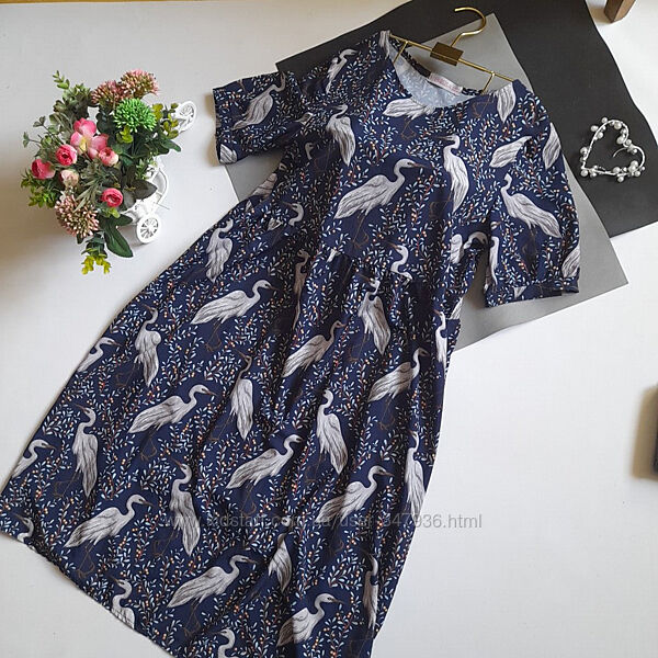 Легкое платье с карманами р л