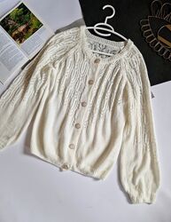 Ажурна кофта кардіган р л- хл 