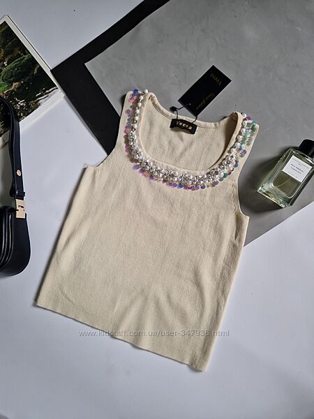 Veesa майка зі стразами вершкового кольору р s-м нова