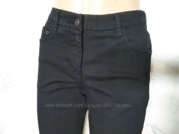  джинсы скинни обтягивающие чёрные h&m 34eu xs без потёртостей