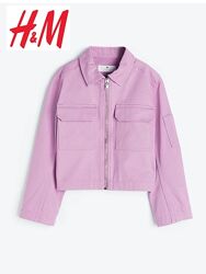 Стильна укорочена джинсова куртка сорочка H&M 10-11 років
