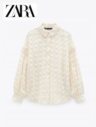 Стильна сорочка блузка з рукавами буфами Zara XS/S