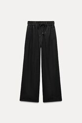 Брюки з мякої тканини з широкими штанинами Zara - XS, S, M, L, XL