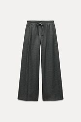 Широкі брюки з мякої тканини з еластичним поясом  Zara - XS, S, L