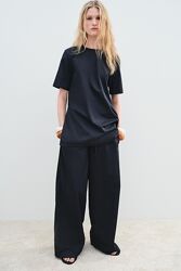 Бавовняні штани палаццо з еластичним поясом Zara - XS, S, M, L, XL