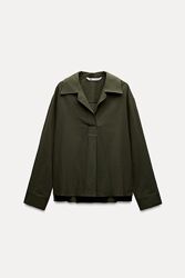 Бавовняна блуза з коміром поло Zara - S, M, L