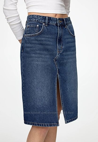 Джинсова спідниця міді Pull&Bear - 34, 36, 38, 40