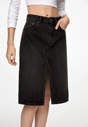 Джинсова спідниця міді Pull&Bear - 34, 36