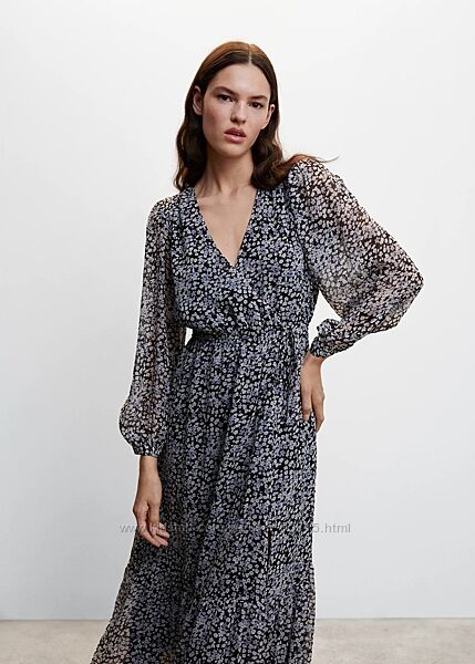 Сукня міді з квітковим принтом Mango - S, M