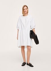 Обємна широка бавовняна сукня Mango - XS-S