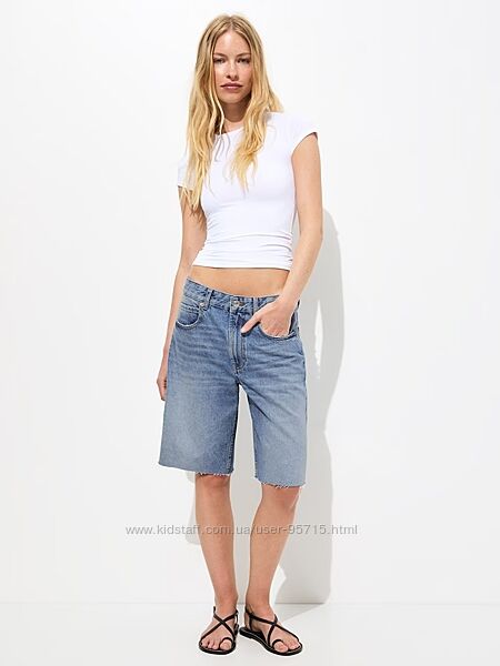 Мішкуваті джинсові шорти бермуди Pull&bear - 32, 34, 36, 38, 40, 44