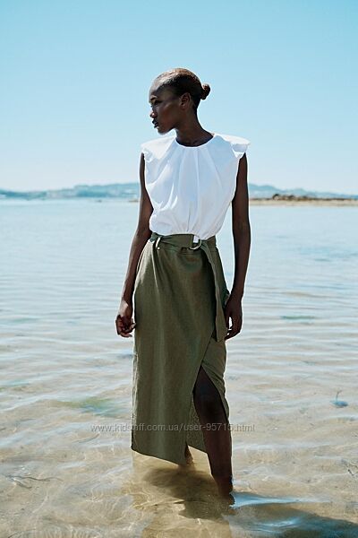 Контрастна сукня міді Zara - S, M