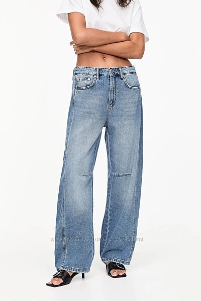 Джинси-балони з легкого джинсу Pull&bear - 32, 34, 36, 38, 40  Більшомірять