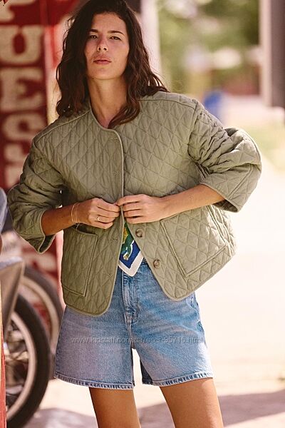 Стьобана куртка з льоном Zara - XS, S, M, L