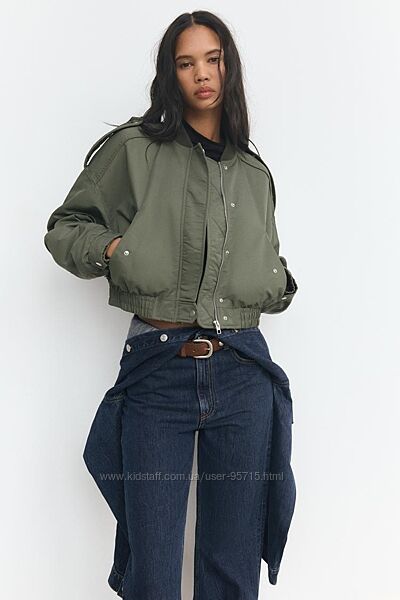 Коротка куртка бомбер з карманами Zara - M