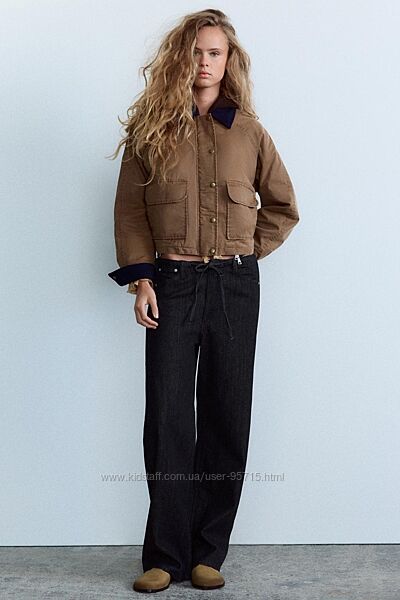 Чорні джинсові брюки в піжамному стилі Zara - 38, 40