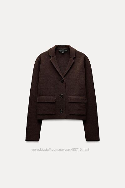 Однотонний коричневий кардиган Zara - XL