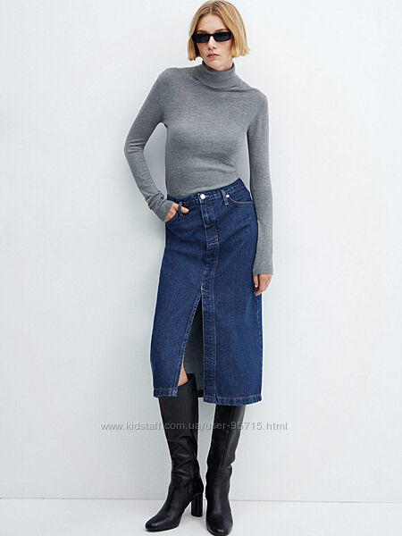 Джинсова спідниця міді Mango - S, M, L, XL, XXL