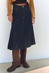 Джинсова спідниця - балон міді Zara - XS, S , L