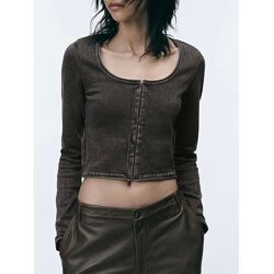 Трикотажний топ з вивареним ефектом Zara - S, M, L