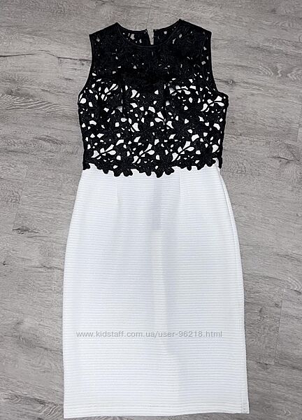 Плаття коктельна сукня чорно біла розмір 36-38