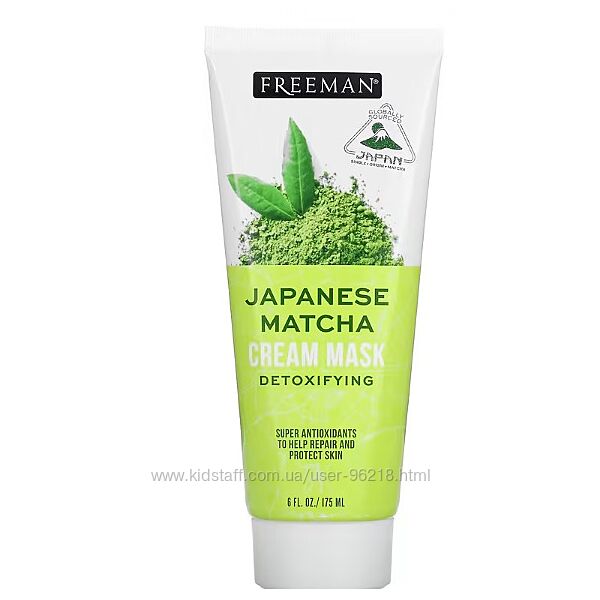 Freeman beauty, japanese matcha detoxifying cream mask, 6 fl oz 175 ml