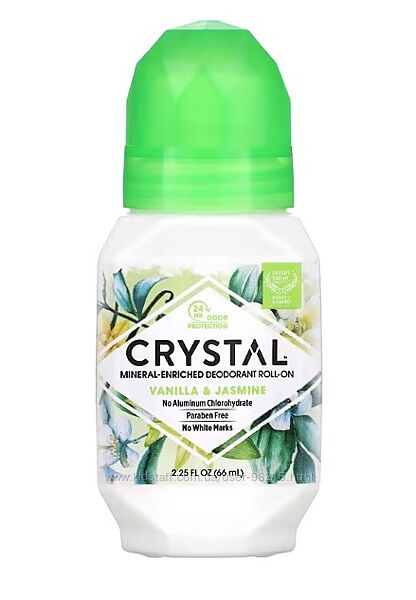 2 види - Crystal, натуральний кульковий дезодорант, 66 мл
