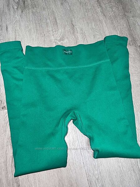 лосіни в рубчик, треніки легінси йога зелені