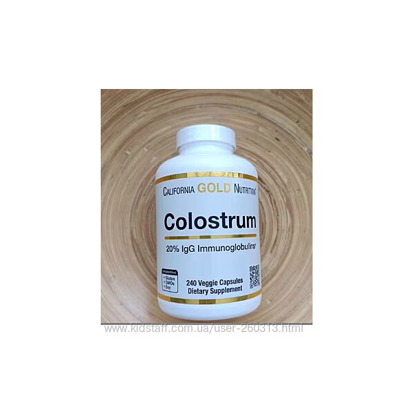 California Gold Nutrition, Молозиво колострум концентрированное, 240 капсул