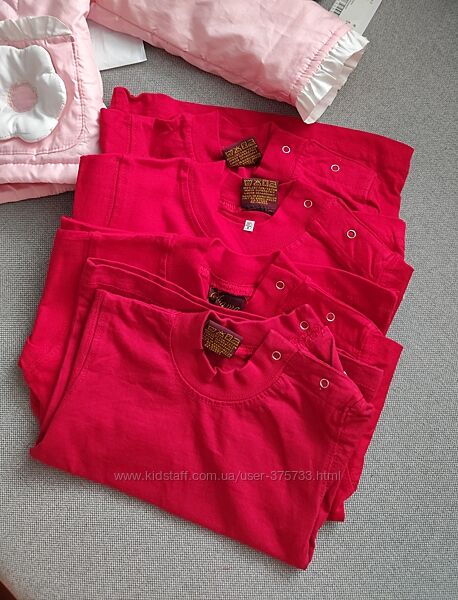 Котонові футболки 4 шт набір 9/12 міс можна двійні близнятам