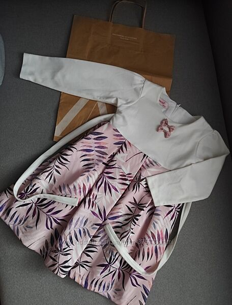 Святкова осіння сукня з довгим рукавом, 110 зріст, на 4- 5,5 років