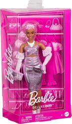 Лялька Барбі делюкс Barbie Deluxe style Barbiecore Модниця у сукні металік
