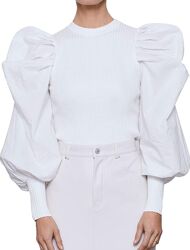 Белая кофточка ZARA с оригинальными рукавами