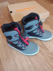 Зимові чоботи черевики зимние сапоги merrell  kid&acutes snow bank 4.0 wtrp